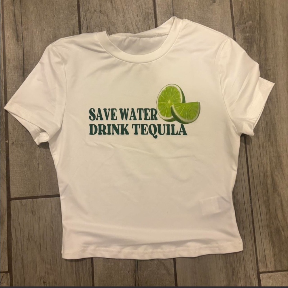 Save Water Drink Tequila White Graphic Tee